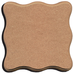 Gomille dessous de plat MDF jouet créatif décoration multicolore 20x20 cm