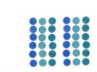Grapat pièces mandala en bois bleu - jouet éducatif 36 pièces