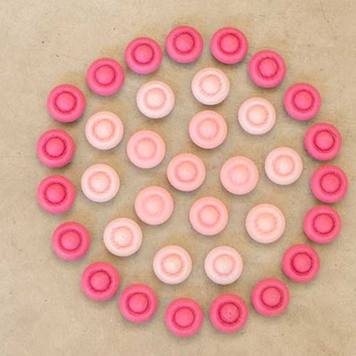 Grapat jouet en bois Mandala fleur rose 36 pièces jeu ouvert-2