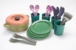 Dantoy Green Bean - Eetservies in net (22-delig)