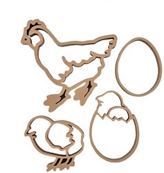 Grennn emporte-pièces cycle de la poule jouet éducatif print