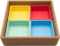 Grennn carré d'insertion bac sensoriel bleu pastel - jouet éducatif-3
