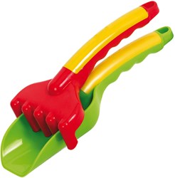 Gowi jouet pelle et râteau set - sable et jardin - plastique coloré