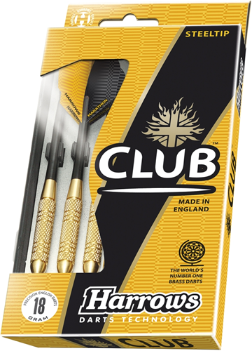 Harrows Club Brass fléchettes à pointe acier - 26g - multicolore - darts