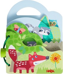 Haba livre en bois pour bébé animaux de la forêt - livre bébé interactif animaux de la forêt
