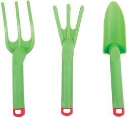 Bigjigs Garden Tools Green - 3 pièces