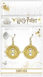 Boucles d'oreilles Harry Potter Time Turner accessoire magique doré