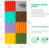 Ortoto Tapis de puzzle de massage sensoriel Herbe boîte 8 pièces-3