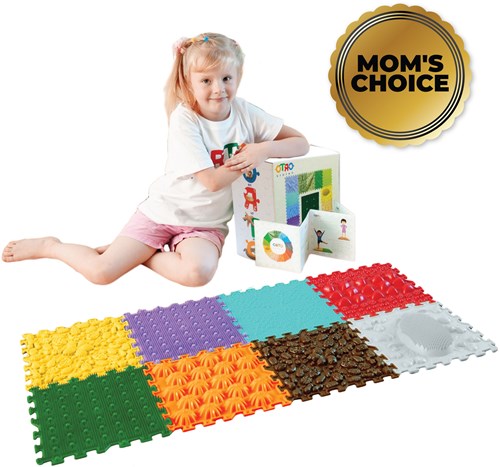 Ortoto Tapis de puzzle de massage sensoriel Herbe boîte 8 pièces-2