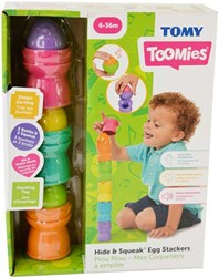 Tomy jouet éducatif Hide & Squeak Egg Stackers multicolore