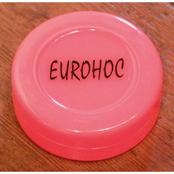 Eurohoc palet de hockey rose - palet en plastique pour uni-hockey