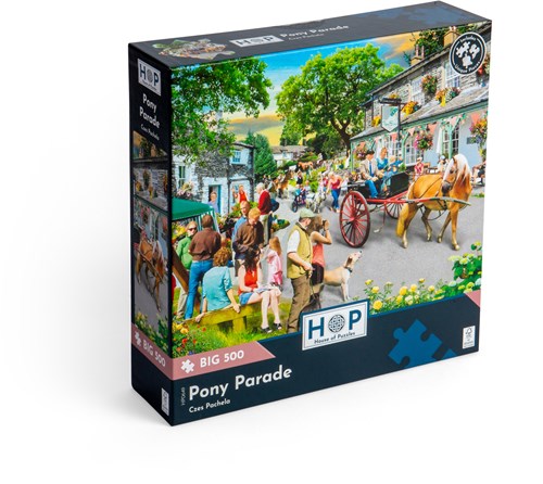 House of Puzzles puzzle XXL Parade de poneys 500 pièces coloré-2