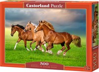 Castorland puzzle chevaux - puzzle 500 pièces pour enfants-2