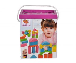 Eichhorn blocs de construction en bois - 75 blocs colorés FSC