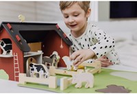 Micki animaux de ferme en bois - set de jeu 11 pièces - éducatif-3