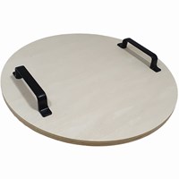 Hobbygroep plateau en bois avec poignée en métal rond 34 cm créatif