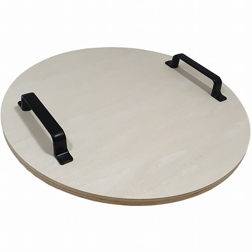 Hobbygroep plateau en bois avec poignée en métal rond 34 cm créatif