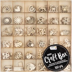 Craft Sensations Houten Figuurtjes Set 2,5 cm 180 stuks