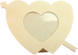 Hobbygroep cadre photo en bois cœur - cadre créatif 17x13 cm