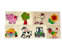 Hess jeu de mémoire en bois ferme jeu éducatif enfants multicolore