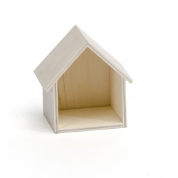 Hobbygroep maison en bois bricolage décoration 6,5x4,5x6,5 cm