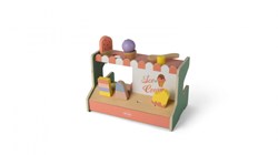 Dantoy stand à glace en bois jouet 12 pièces en boîte