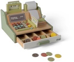 Dantoy caisse enregistreuse jouet en bois 17 pièces jeu éducatif