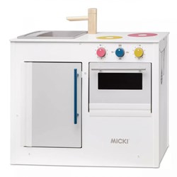 Micki cuisine en bois - couleurs pastel - cuisine jouet en bois