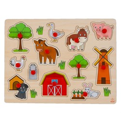 Casse-tête en bois Ferme 30x22,5cm jouet éducatif enfants