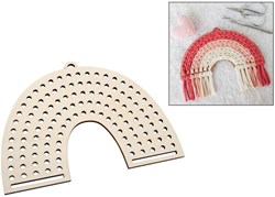 Hobbygroep kit arc-en-ciel macramé en bois 25x17,6 cm 2 pièces DIY