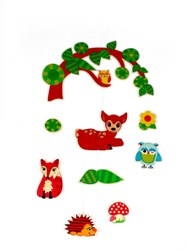 Hess mobile en bois animaux de la forêt décoration chambre bébé