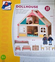 Maison de poupée en bois avec accessoires. 91328