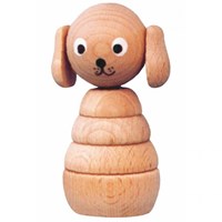 Miva anneau à empiler en bois chien - jouet éducatif pour enfants