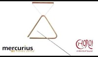 Choroi set de triangles bronze petit - instrument de musique martelé jouet-2