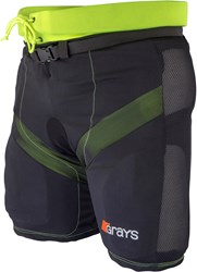 Grays short gardien hockey Nitro rembourré Large noir jaune fluo