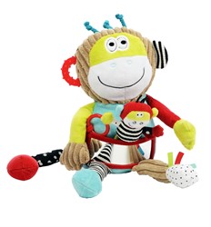 Dolce Toys Peluche d'activité classique singe Charlie - 25 cm