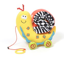 Dolce Toys Classique tirez figure & jouet câlin d'activité escargot Semmy - 21 cm