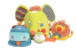 Dolce Toys - Jouets en peluche d'activité classiques 4 en 1 - Aventure safari