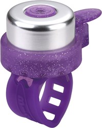 Micro sonnette vélo pailletée violette - accessoire trottinette enfant