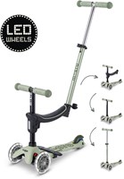 Micro trottinette enfant Mini2Grow 4en1 LED vert - réglable et multifonction