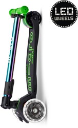 Micro trottinette enfant Maxi Micro pliable LED Neochrome Green 5-12 ans
