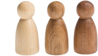 Grapat jouet en bois Nins tons bruns - 3 pièces jeu ouvert