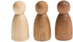 Grapat jouet en bois Nins tons bruns - 3 pièces jeu ouvert