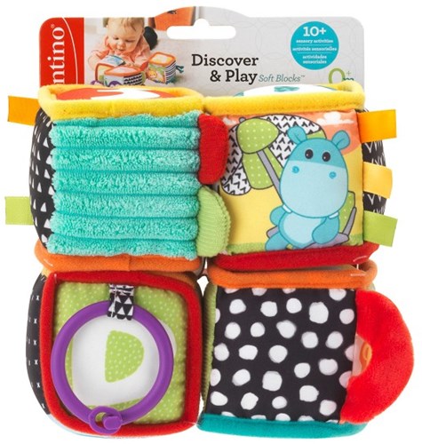 Infantino blocs souples bébé jouet sensoriel éducatif coloré-2