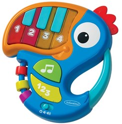 Infantino piano toucan musical jouet interactif avec lumières et sons