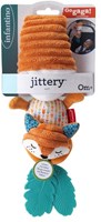 Infantino jouet poussette renard avec fonction vibration et anneau de dentition orange-2