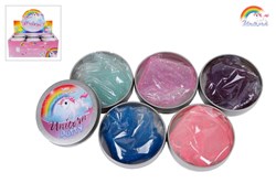 Planet Happy Pâte à modeler licorne pailletée en boîte bleu clair