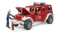 Bruder camion de pompier jouet Jeep Wrangler avec figurine-2