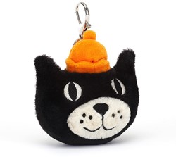 Jellycat porte-clés peluche orange noir - bag charm pour enfants