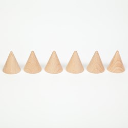 Grapat cônes en bois couleur naturelle - jouet éducatif 6 pièces